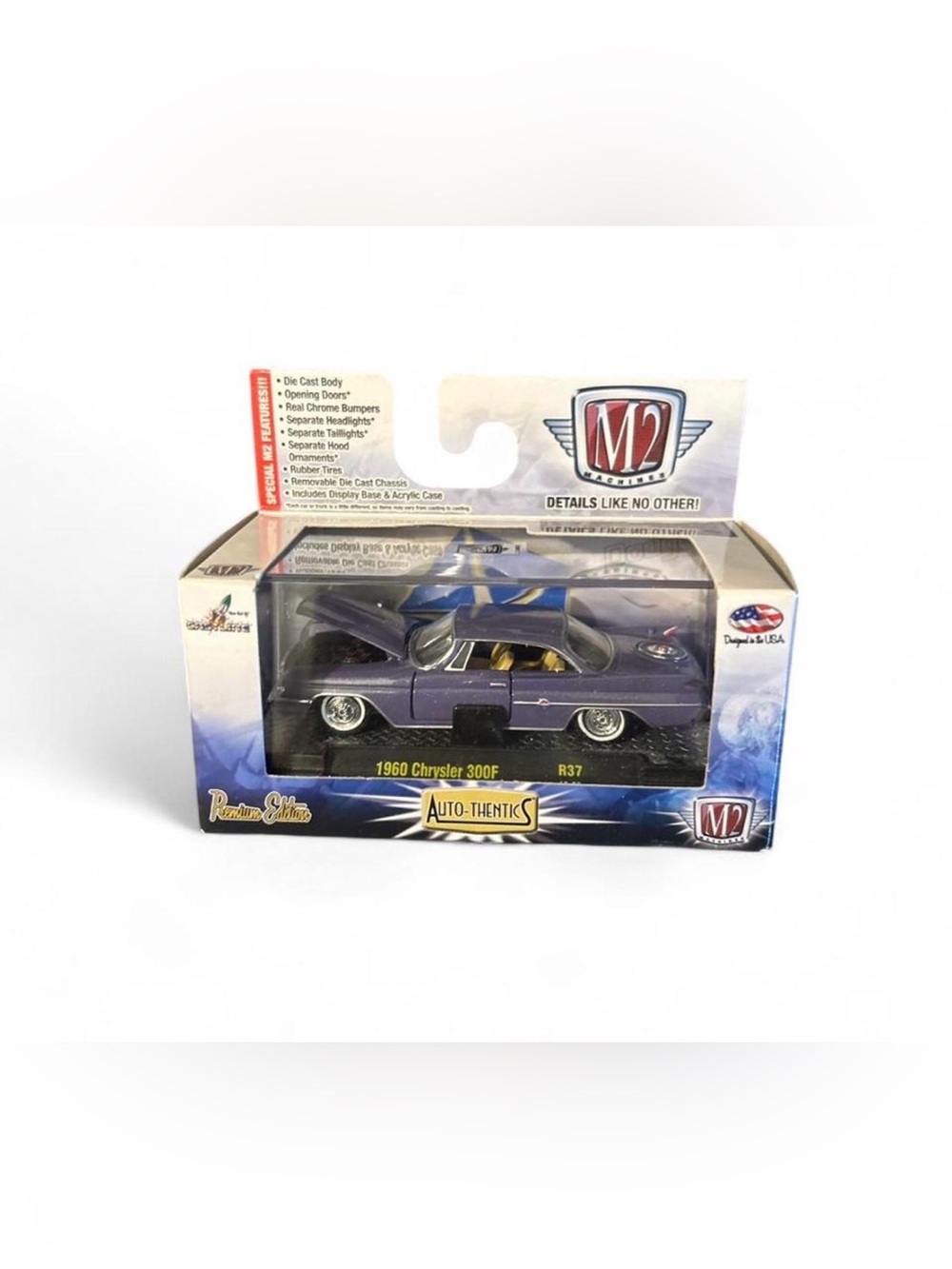 M2 Machines 1960 Chrysler 300F purple diecast car